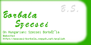 borbala szecsei business card